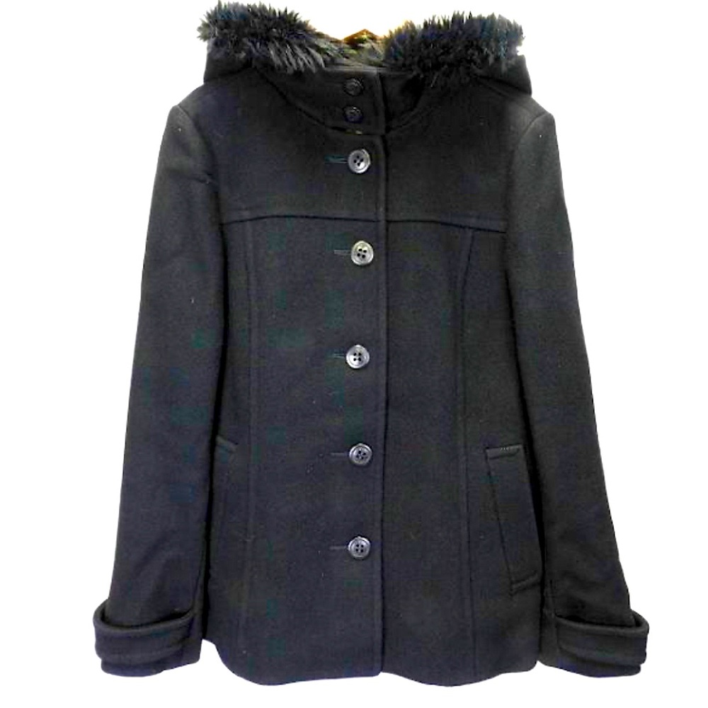 💯AUTHENTIC Burberry Blue Label Coat Hood Middle Length Long Sleeve 38 US 4